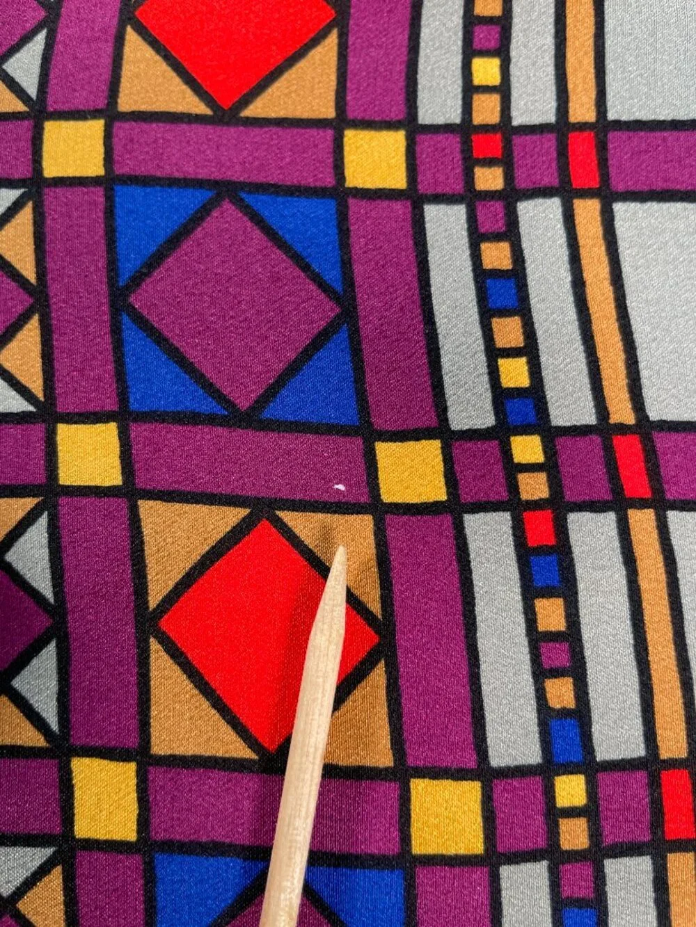 Vintage Christian Dior Silk Scarf Geometric Pattern - Picture 14 of 15